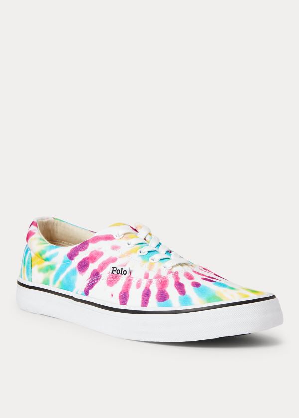 Men's Polo Ralph Lauren Thorton Tie-Dye Canvas Sneakers | 309715LYE